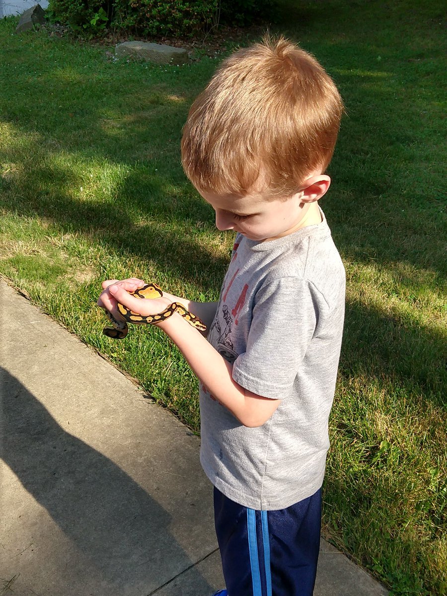 Day 97: youngest meets sister's danger noodle.