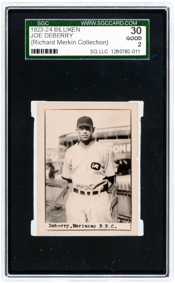 HakesAuctions's tweet photo. #BaseballFans! Did you see all the #CubanBaseball items at @HakesAuctions? This #SGC graded 1923-24 #Billiken #JoeDeberry #baseballcard comes from the #RichardMerkinCollection & is now open for bidding! 🇨🇺⚾🇨🇺 https://t.co/vvo3Ibpeac
#Marianao #Cuba #baseball#baseballcards https://t.co/65vFdaVR3I