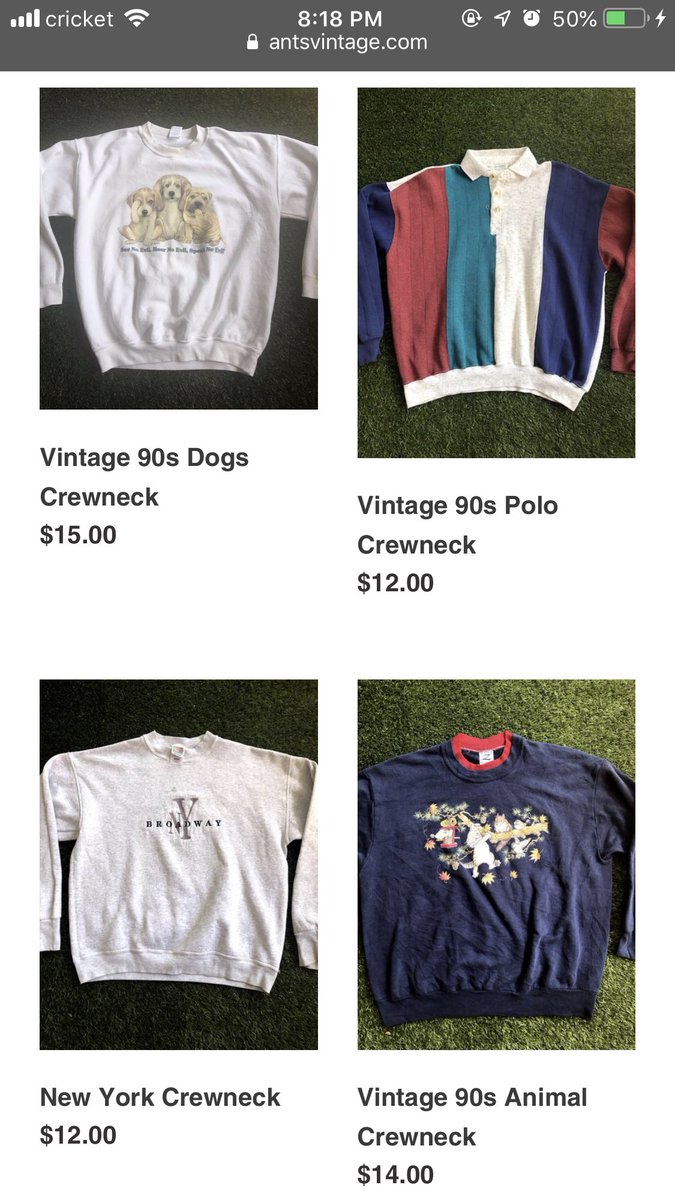 Antsvintage's tweet photo. I’ve worked really hard on this and I’m very passionate about my clothes. I know not everyone can purchase, but a simple retweet could go a super long way to reach a potential customer. Thanks ❤️ https://t.co/YxfLVZDNXi https://t.co/TueuTo3l36