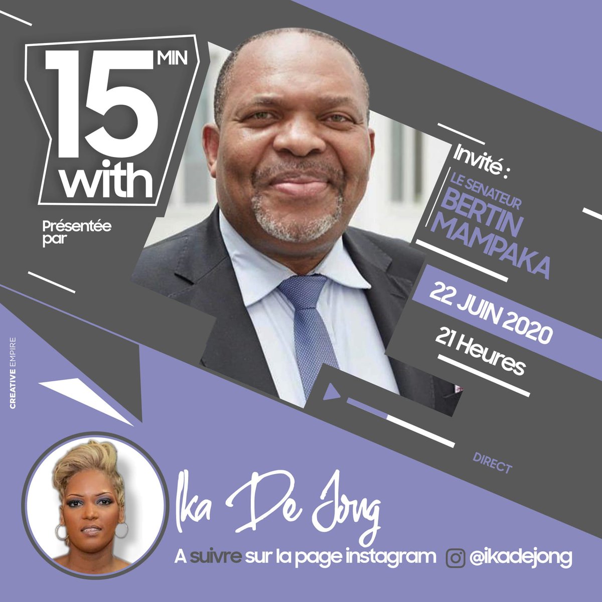 ikadejong's tweet photo. 🚨🚨🚨🚨🚨🚨🚨🚨
#BREAKINGNEWS
CE SOIR LE SENATEUR   #BERTINMAMPAKA NOUS FAIT L' HONNEUR DE  REPONDRE AUX QUESTIONS D' #IKADEJONG !!!
CONNECTEZ VOUS SUR MON #INSTADIRECT À #21H!!!! 20H HEURE  DE KIN!!!!
ENVOYEZ VOS QUESTIONS ICI!!!!
15 MIN https://t.co/H3ApBObp7i