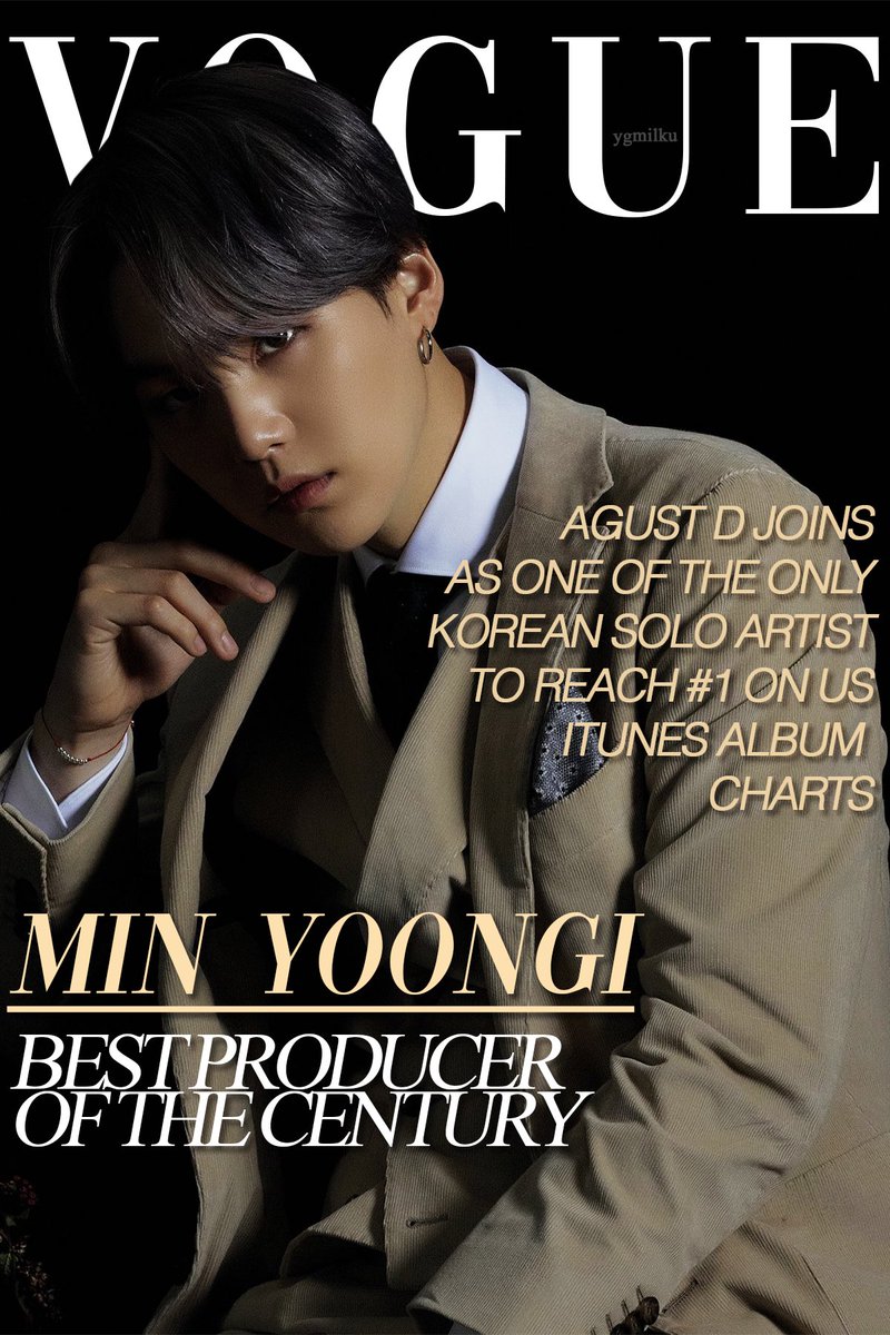 yoongi as a vogue cover model