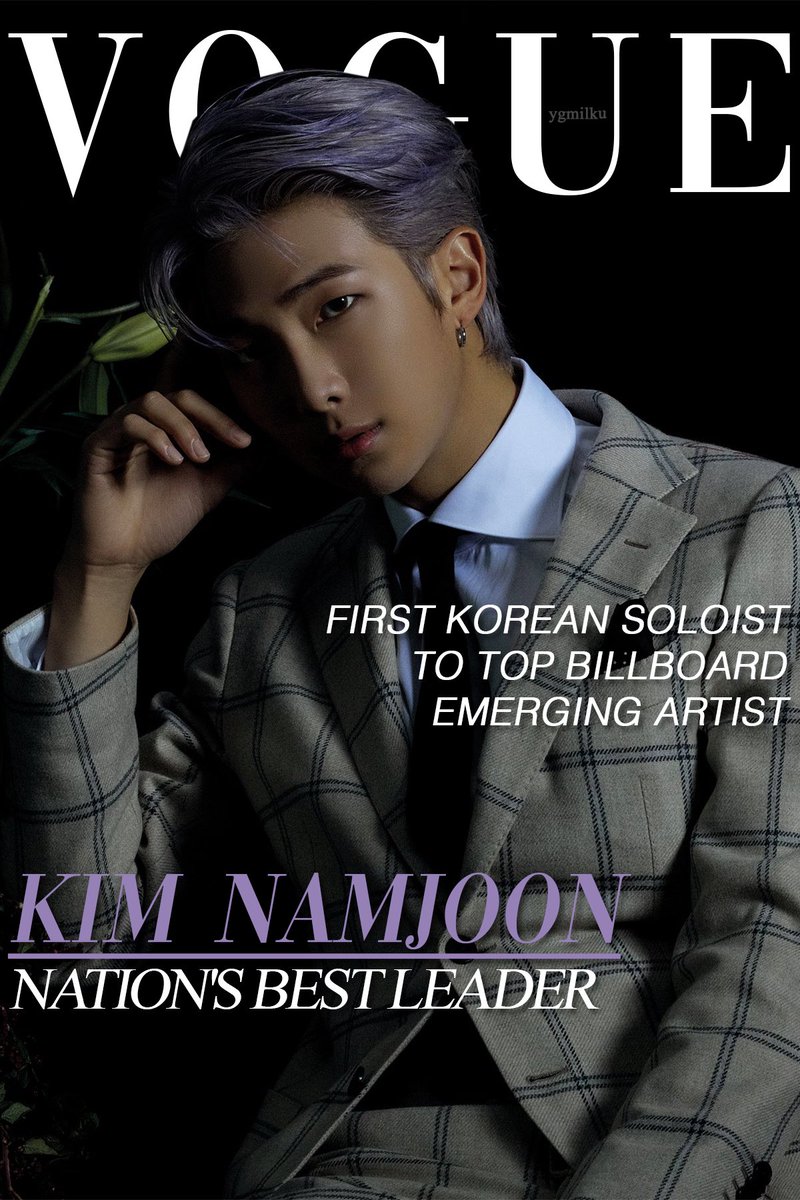 namjoon as a vogue cover model