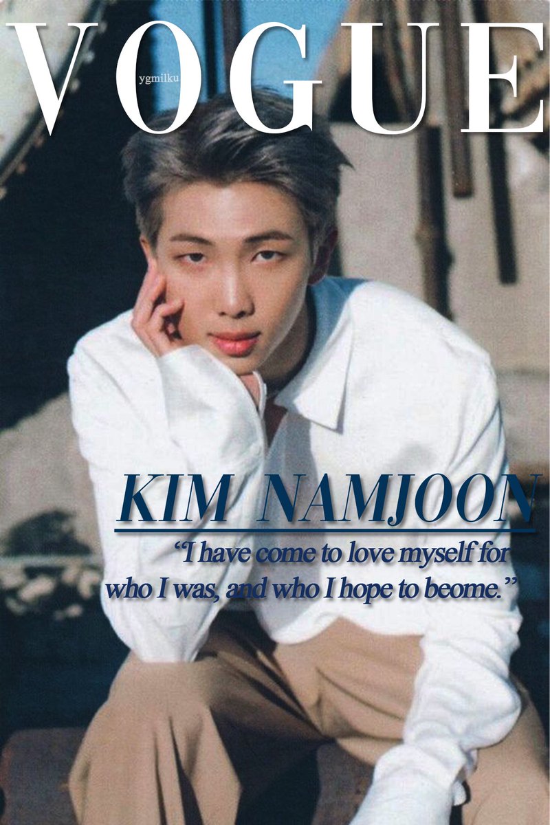 namjoon as a vogue cover model