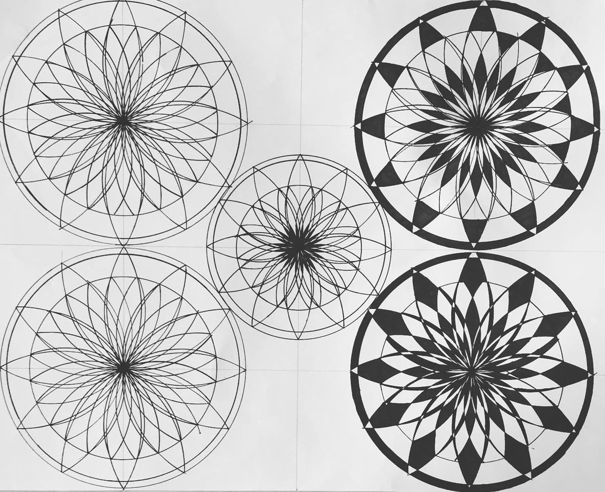 M_Kagerbauer's tweet image. The same but not the same #learntanewskill #drawingforrelaxation #mandala