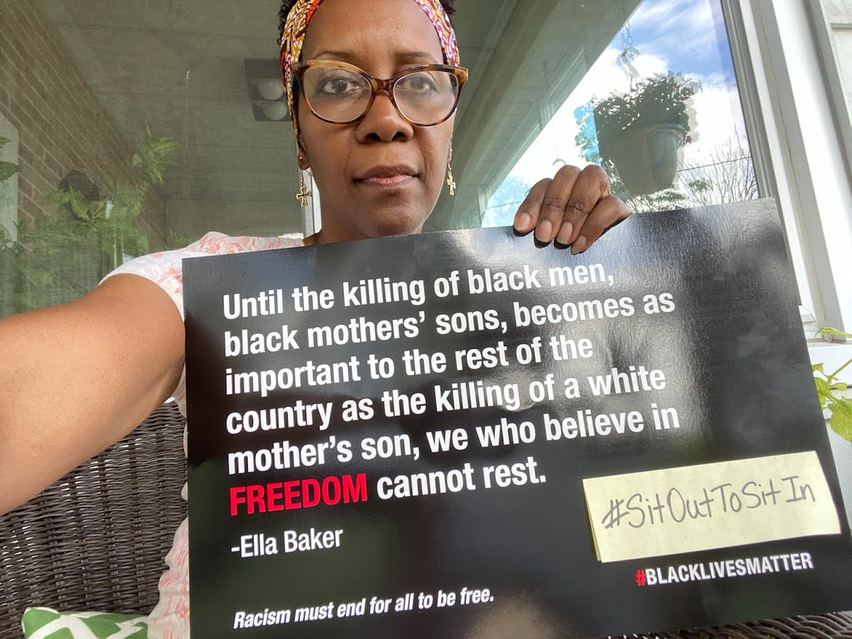 Out2Sit's tweet photo. #Baltimore #Pastor, #Poet and #black #mother Dr. WBynumDuckett joined #SitOutToSitIn with a #safe, #peaceful, #nonviolent #virtual #protest.
#Racism must end for all to be free.
@GovLarryHogan @mayorbcyoung @BaltimorePolice https://t.co/vLf0X07Fl5