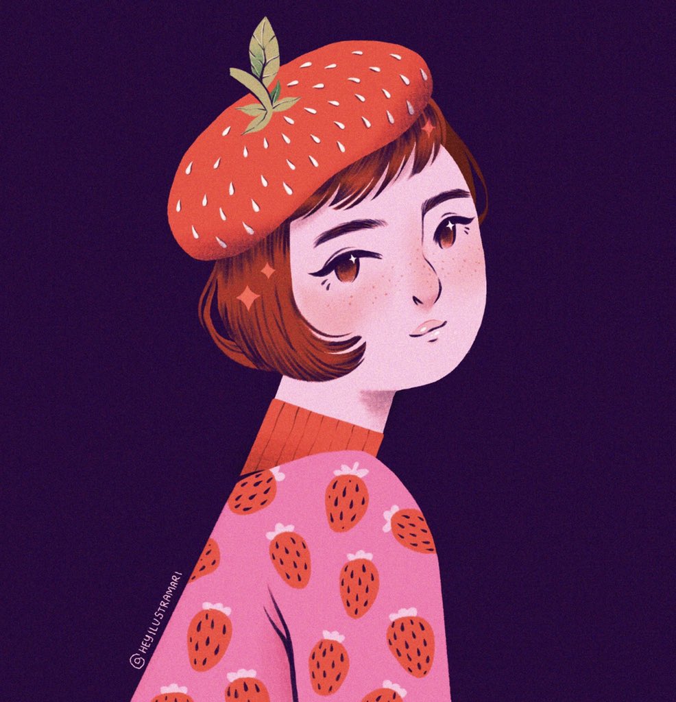 heyilustramari's tweet photo. strawberry sorbet 🍓 https://t.co/G8ldfz7YgG