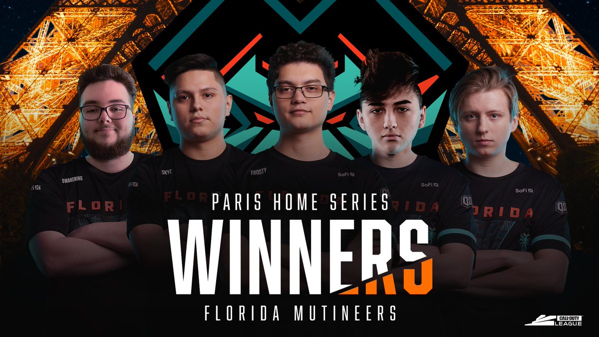 BACK-TO-BACK: Florida @Mutineers claim victory at the Paris Home Series! @Owakening @CesarSkyz @FrostyBB @f3rocitys @ColtHavok They are the first team to hit three Home Series wins! #FearTheDeep #CDL2020