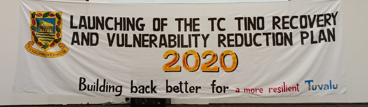 niuslady's tweet photo. @TuvaluPM Hon. Kausea Natano officially launched the #TCTino #RecoveryActionPlan today at Funafuti, #Tuvalu. https://t.co/6FGqPoaZhB