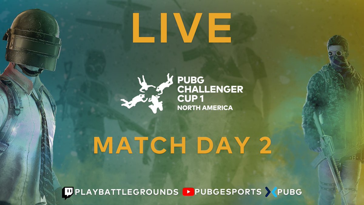 PUBGEsports's tweet photo. The #NAChallengersCup is NOW LIVE!🔴

It's the final stretch for our 16 teams! Who will prove themselves worthy of the remaining 8 spots in the #PCS2NA group stage?

👇TUNE IN NOW👇
Twitch: https://t.co/Sr7mK1MyzG
Youtube: https://t.co/4DuFsVjMsW
Mixer: https://t.co/08autK212c https://t.co/OT3r0MmomK