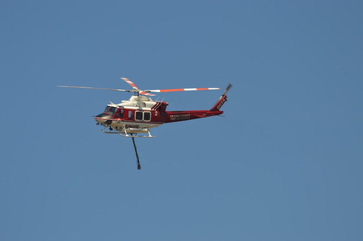 Melody2020's tweet photo. @OCFAAirOps caught some pics of your helicopter in action over Anaheim Hills today. Thanks to you and @AnaheimFire for keeping us safe! Happy Father’s Day 😃 https://t.co/Ew4f0QwEl0