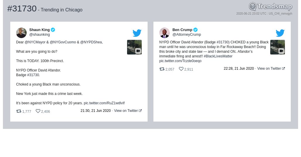Trendsmap Chicago tweet media