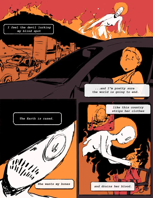 cw: gore i dug up an ooold comic i did for a class on crude oil (yes i know) from when california was on fire 