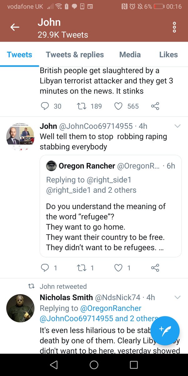 Everyday Racists *24. John.I spent quite a while browsing John's timeline, and there's much more I could have added here, but I'll leave it at this, below, because a) it says everything you need to know about John, and b) I feel a bit sick now.