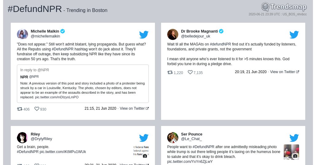 Trendsmap Boston tweet media