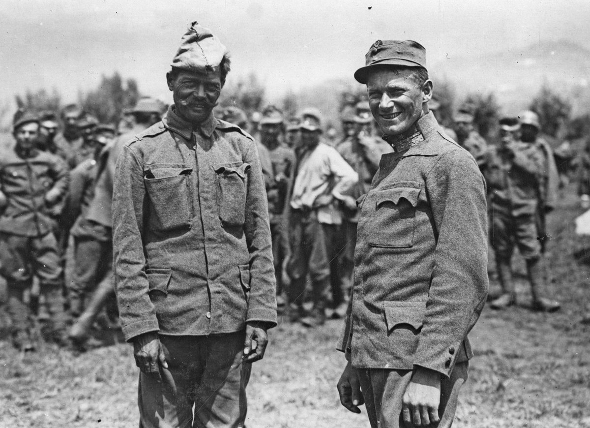 On the western front, trench raid COULD be bad, but usually they weren't.You can find tons of photos of smiling prisoners.Here are Austrians captured by Americans.