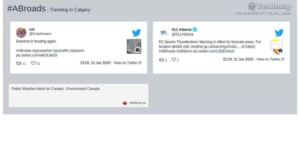 #abroads is now trending in #Calgary

trendsmap.com/r/CA_CAL_mbpvbx