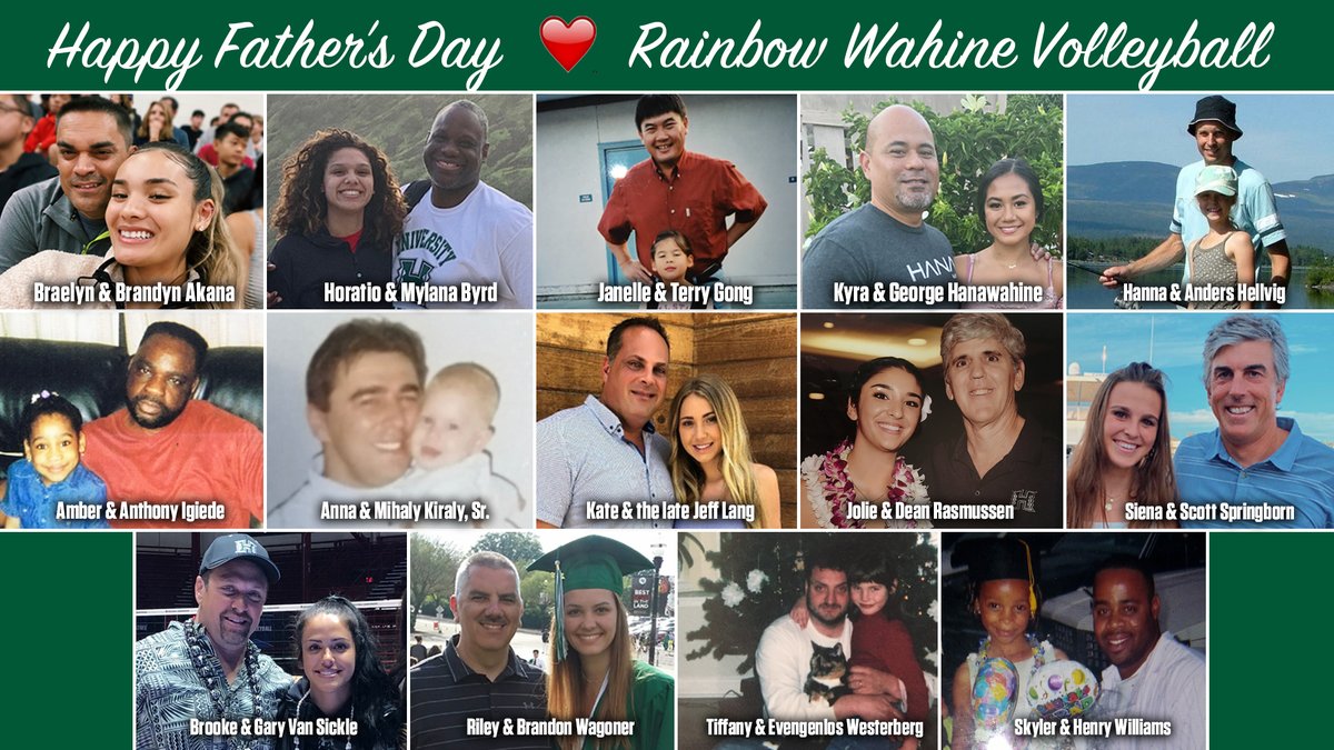 Wishing all the Dads out there a very Happy Father's Day from the Rainbow Wahine Volleyball Team!
#HawaiiWVB #GoBows