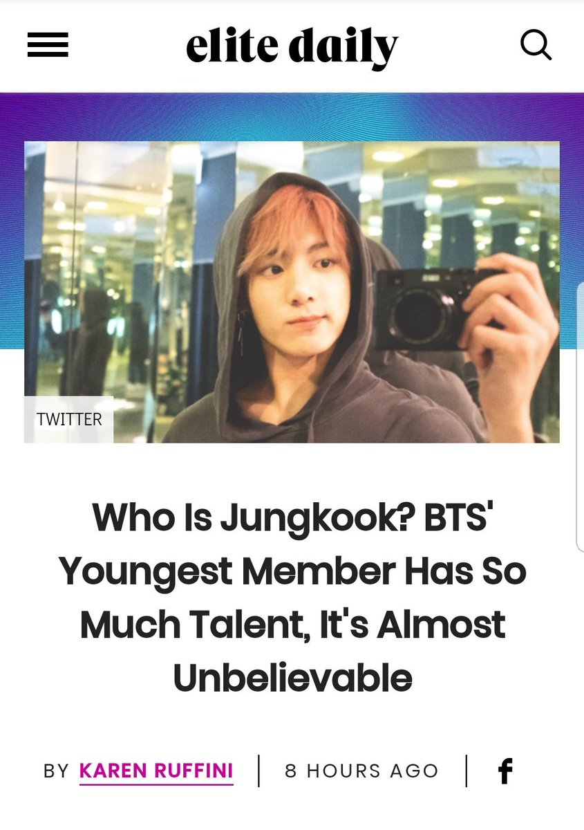 Elite Daily wrote an article about Jungkook describing him as an actual "renaissance man" because there's no talent he hasn't. This is really a must read and amazing article  https://www.elitedaily.com/p/who-is-jungkook-bts-youngest-member-has-so-much-talent-its-almost-unbelievable-11953335