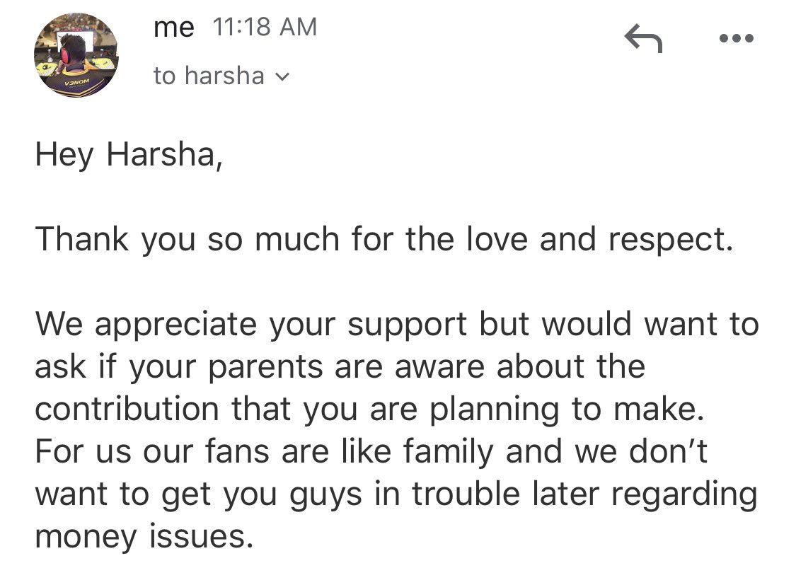 V3nombiceps's tweet photo. Some people ask me what have you earned playing a game? Well, read the post, there is something more than money that i have earned and that’s #FansLikeFamily ♥️. 
Our fans sitting thousands of miles away and thinking about us shows what type of connect we have.
#V3nom #Gamer https://t.co/Nuz8YNtFj5