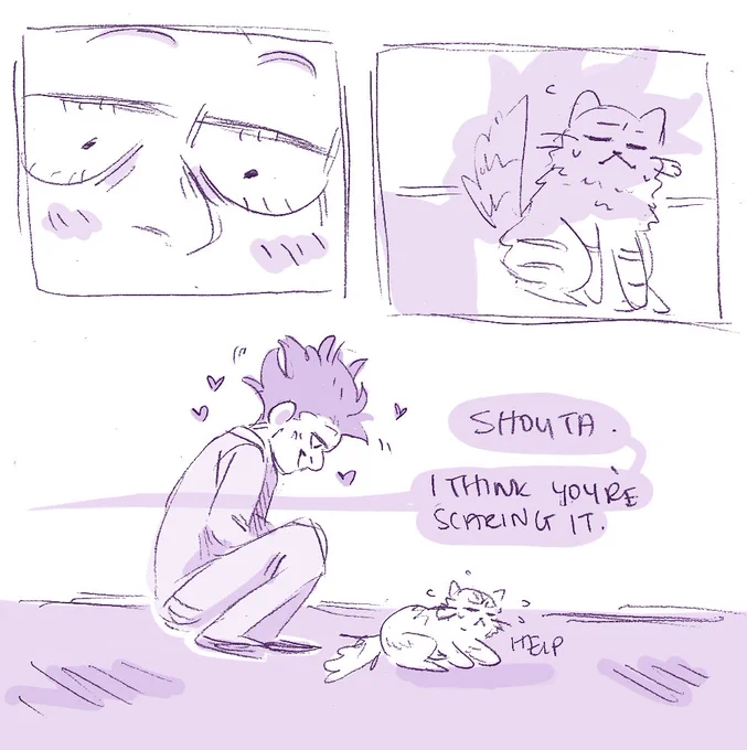 Aizawa: *sees a cat* 
His hair: ight imma float up 