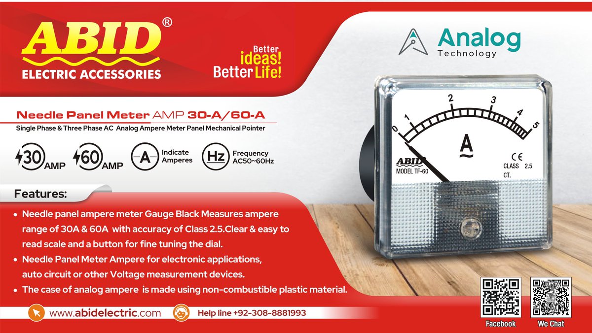 electric_pk's tweet photo. Needle Panel Meter With Analog Technology.
#abidelectricpk #breakeraccessories #electricaccessories #becolightaccessories #switchandsocket #wallandceilingboxes #electricwireandcable https://t.co/S5r0NOPdpj