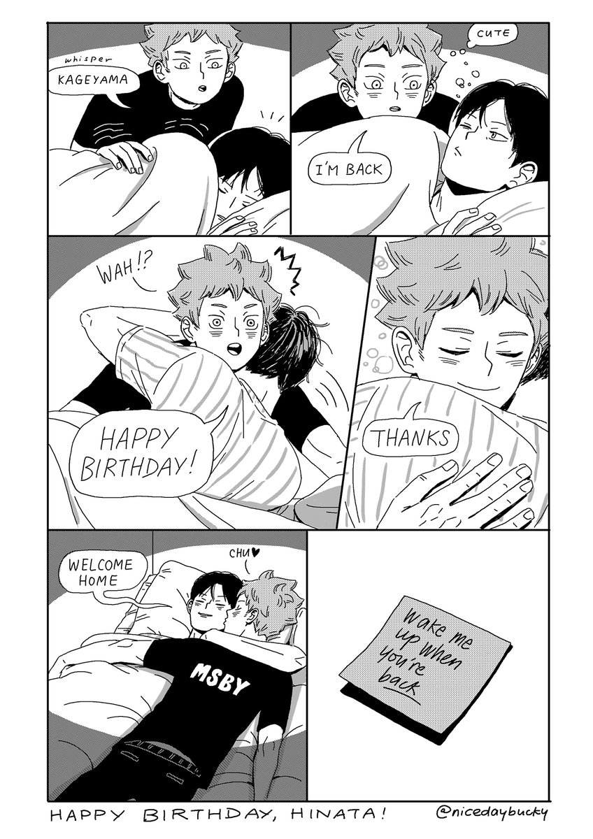 nicedaybucky's tweet photo. Here's some soft kagehina domestic fluff. 
I love me some lover's post-it note💌

#日向翔陽生誕祭2020 #ハイキュー #日影 https://t.co/p9WniT5aTF