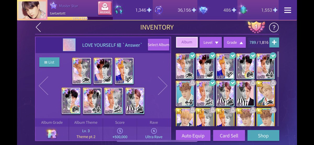 taetaetott's tweet photo. goodbye #superstarbts it was a fun and frustrating journey #ssbts
card collection pt.1 https://t.co/jown9gV668