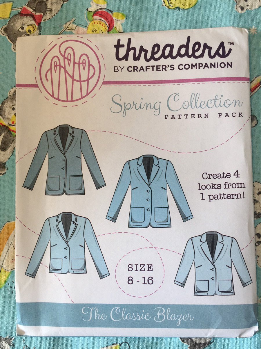 WatsonsVintage's tweet photo. ONLY £5.95 FOR THIS FABULOUS LADIES BLAZER SEWING PATTERN IN my #etsyshop: Uncut threaders By Crafter's Companion Sewing Pattern 'The Classic Blazer' - Sizes 8-16 - Sewing - Sewing Pattern - 4 Looks From 1 Pattern https://t.co/ntAfHVFFw8 #threaders #SewingPattern #BlazerPattern https://t.co/lmPJoRLBzX