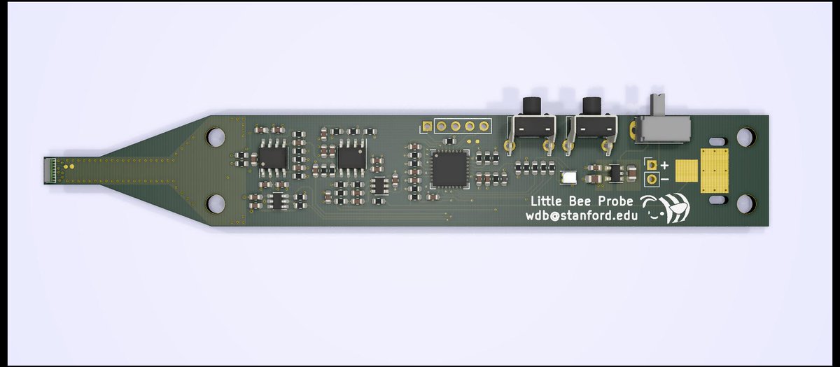 Finished the design of my current / B field probe. I am calling it the Little Bee 😂. 

If the design works it should be able to sense milligauss level fields up to a few MHz, which would allow you to probe the current in a trace without contact.