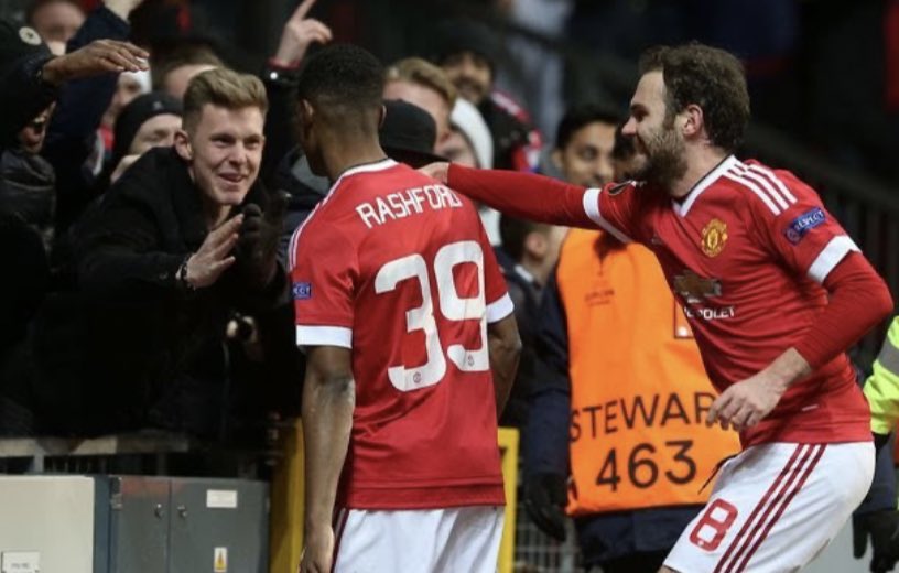 ManUtds_News's tweet photo. Dean Henderson celebrating with Marcus Rashford after scoring his first ever United goal way back in 2016 🥺❤️ #MUFC https://t.co/Xu8Sz6D1RR