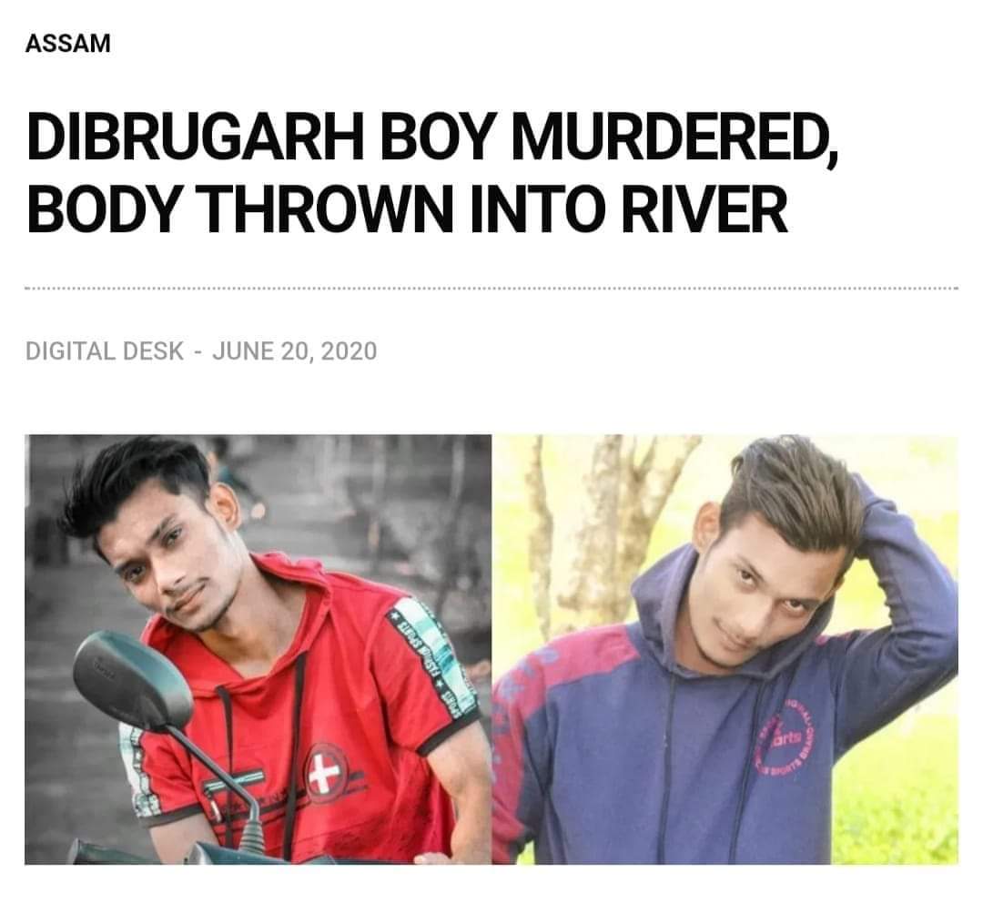 Abhishekkkk10's tweet photo. A Hindu Boy Saurav Das lynchd by Peacefuls in Dibrugarh,Assam. Police has arrestd Rahimuddin Ahmed,Bahadur Shah Ali.This is 3rd case of lynchng of Hindus in Assam by peacefuls within a Month. First thy k!lled Sanatan Deka thn Rutuparna Pegu nd now Saurav Das
 
Hindus are not Safe https://t.co/CUPNlvVZ8L