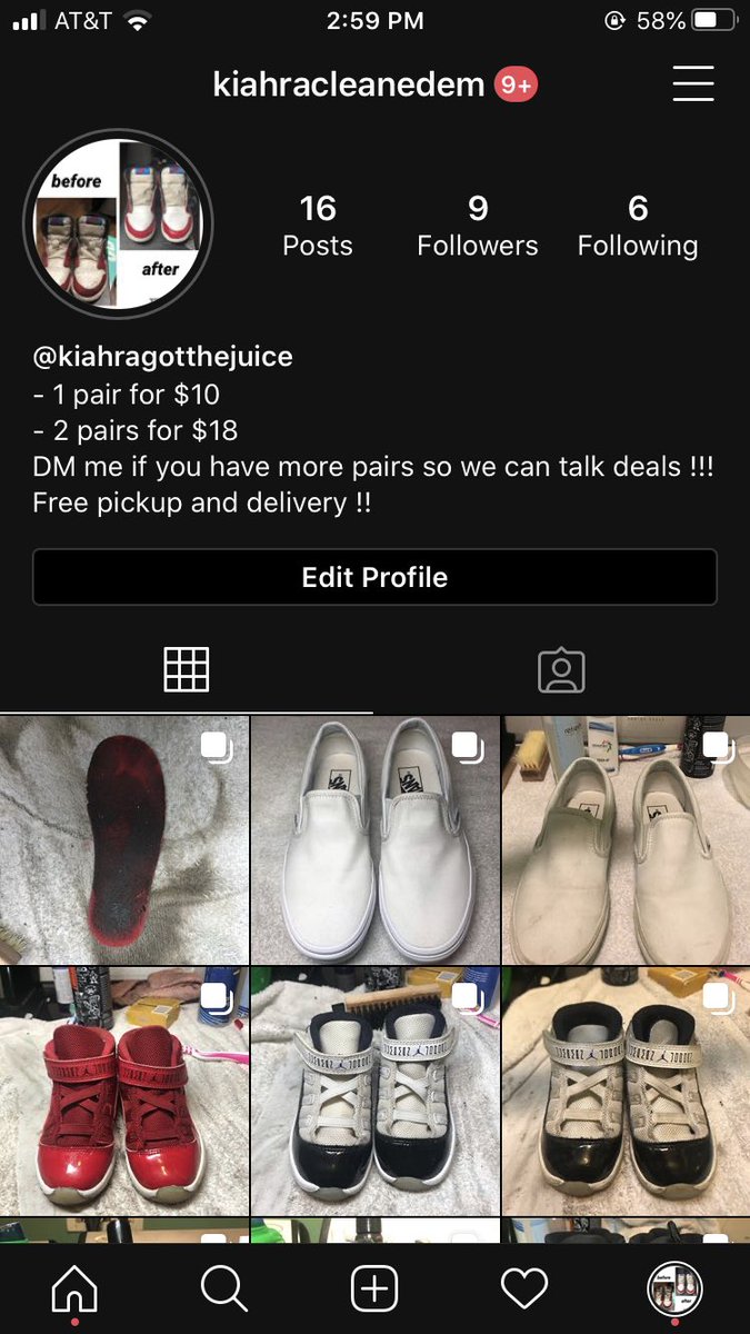 lbckiahra's tweet photo. hey y’all !! i clean shoes for my lil side hustle hit me up if you need that. Long beach area !! 
p.s. a RT goes a long way 🥺 https://t.co/m7AhaAlJ0J