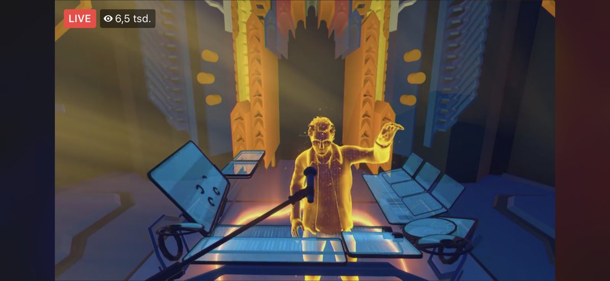 VirtualWorlds20's tweet photo. @jeanmicheljarre live in @VRChat yesterday was Dope. Kudos @_VRrOOm_  and team. https://t.co/qPYXPfJEDu
