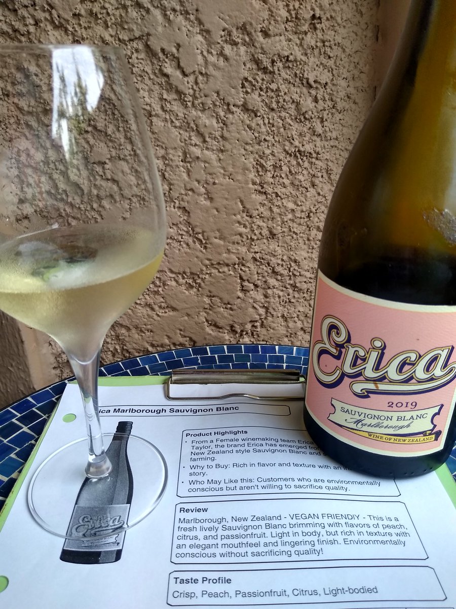 This 2019 #NewZealand #SauvignonBlanc is just as #refreshing as the #SauvBlanc pioneer for whom it's named - <a href="/loveblockwine/">Erica Crawford</a> #EricaCrawford -wife of #KimCrawford (the man, not the brand 😉)

Kudos also to female #winemaker  <a href="/julestaylorwine/">Jules Taylor Wines</a>! 

#veganfriendly #wine #Marlborough