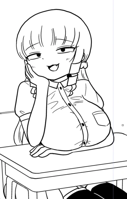 眠そうなの描いてる 