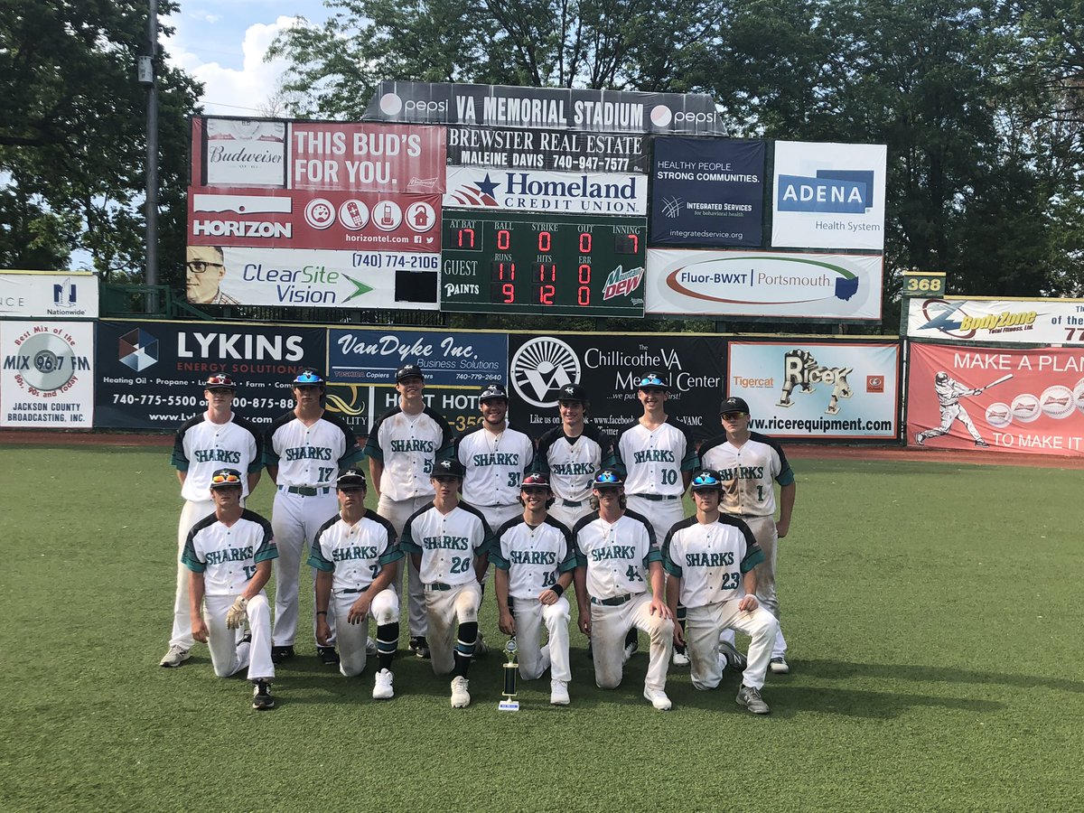 Contributions from every 🦈 player over the weekend!  Solid defense, great pitching, hot bats &amp; outstanding teamwork leads to another Championship!  Many thanks to <a href="/chillicothebase/">Post 757 Baseball</a> for a well run tourney &amp; <a href="/ChilliPaints/">Chillicothe Paints🏆🏆🏆🏆</a> for hosting us.  Always fun to play at the VA!