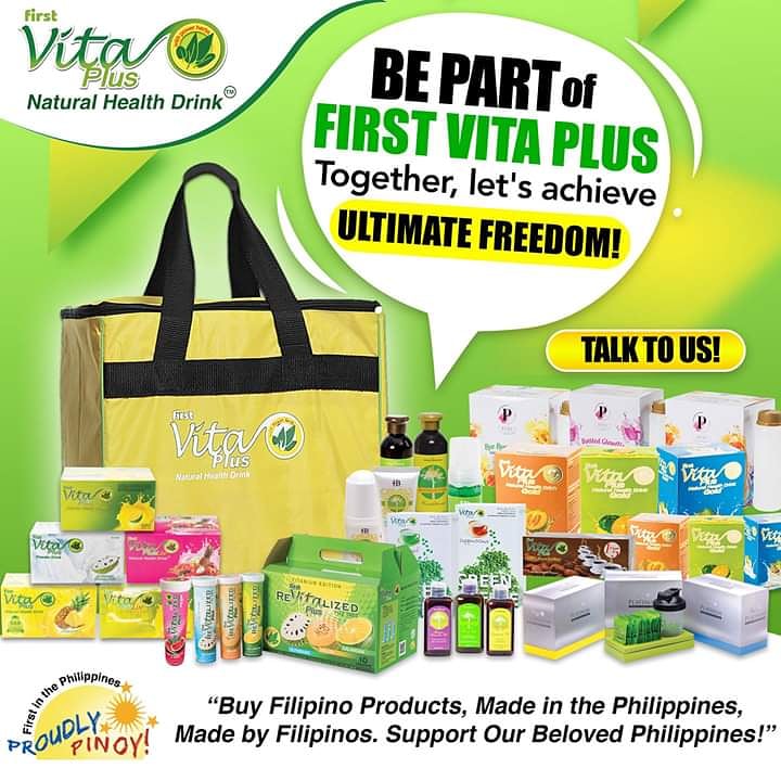 FvpHealthy's tweet photo. Be part of FIRST VITA PLUS.
Together, let's achieve Ultimate Freedom!

#FVPPH
#FirstVitaPlusPH
#UltimateFreedomForAll https://t.co/PCV71xEaf2