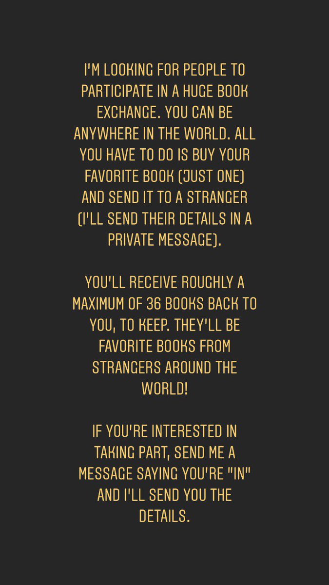 Interested in a book exchange?