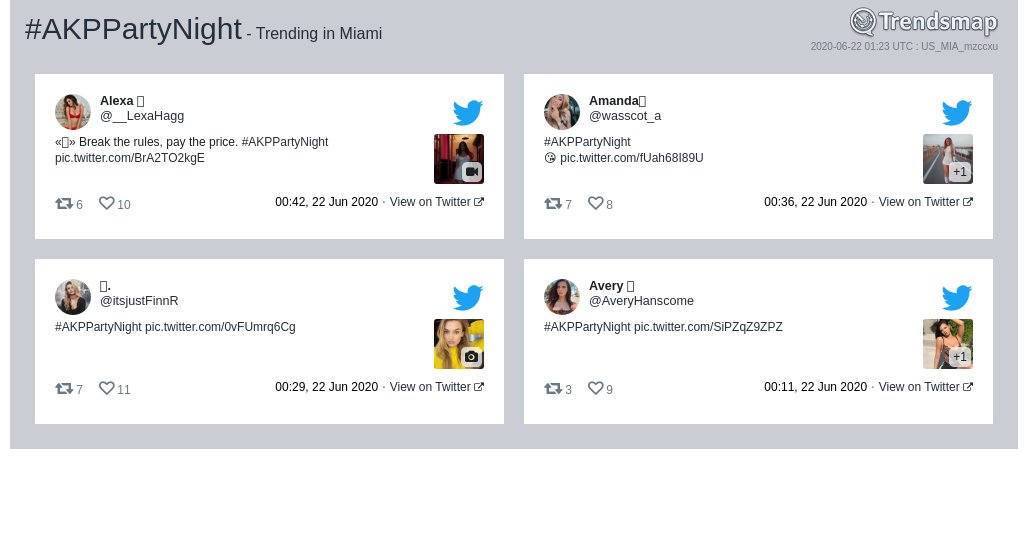 Trendsmap Miami tweet media