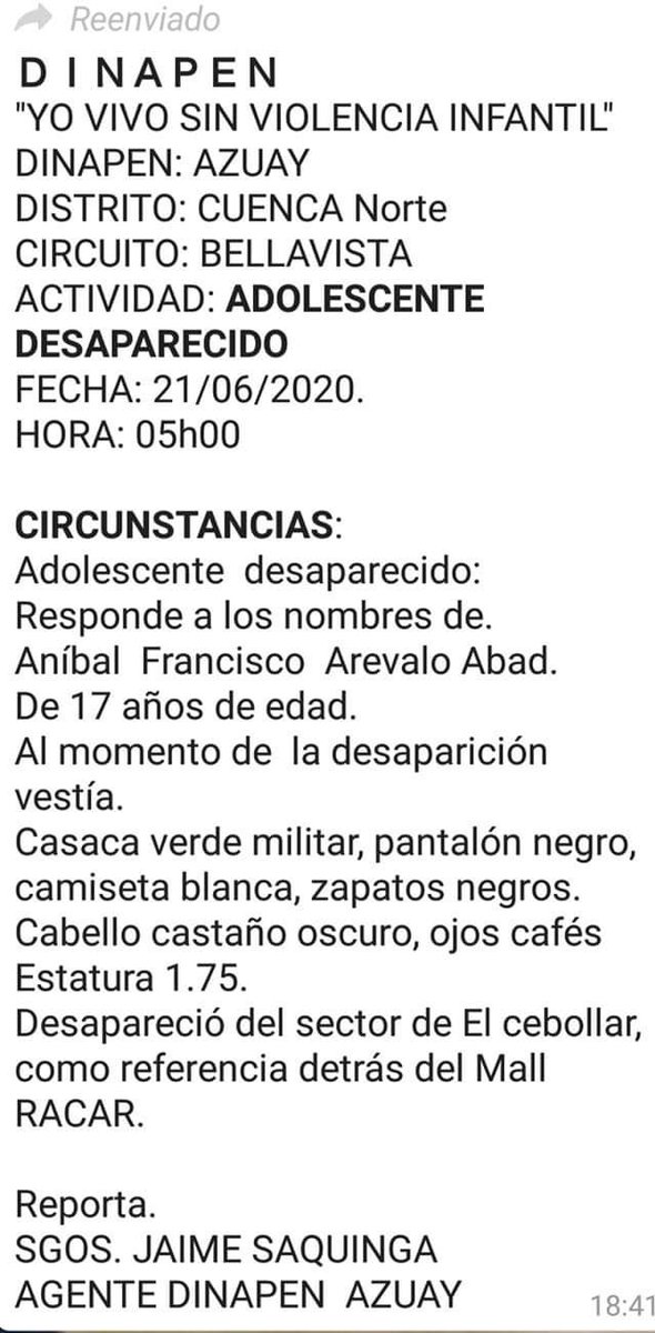 IvanAbrilRC's tweet photo. Por favor ayúdemos a difundir para encontrarlo cuanto antes. https://t.co/BXRDnTIp2h