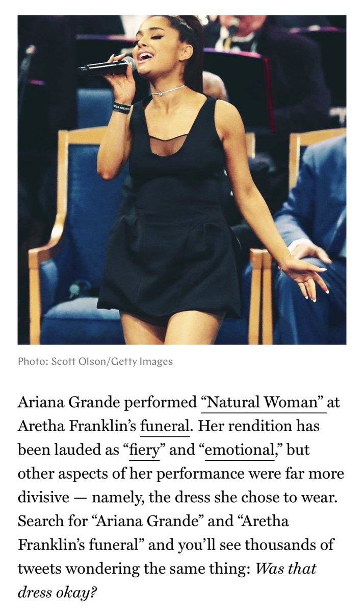 fentyindy's tweet image. lets not forget when Ariana Grande got sexually harassed at Aretha Franklin's funeral and people said it was because her dress was too short.
