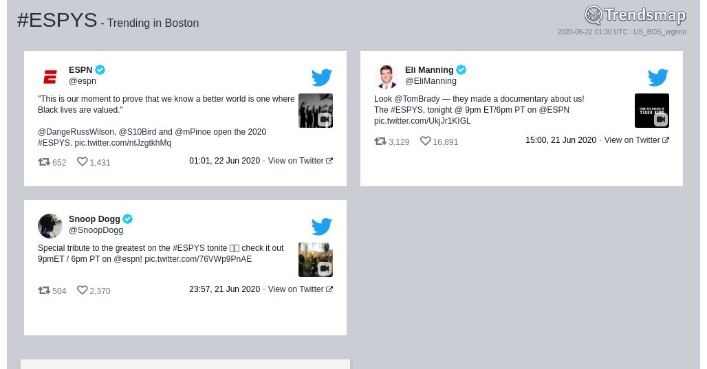 Trendsmap Boston tweet media