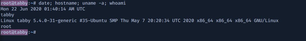 0xGreen3's tweet photo. #TABBY from @hackthebox_eu Rooted!! Amazing box, Learned cool new trick for Tomcat! Thanks to the author!! @egre55 #malang #InfoSecMalang #hackingwalkthroughs #hacking #hackingisfun #hackingisanart #RedTeam #penetrationtesting #hackthebox #tabby #thankyou https://t.co/vNqElhscmi