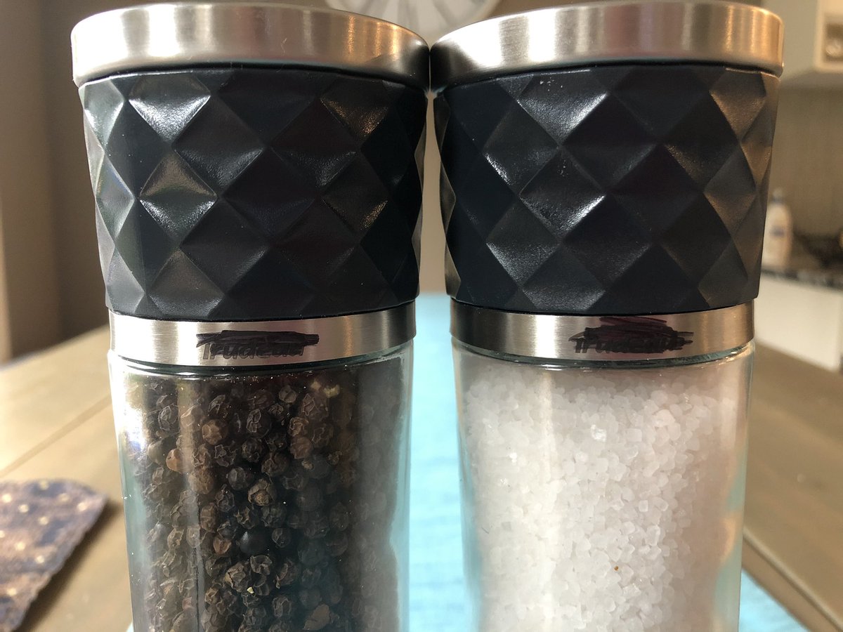 bayner6's tweet photo. Family brought home some new S&amp;P shakers...wasn’t happy but a easy fix! https://t.co/LBvRjGFF1N