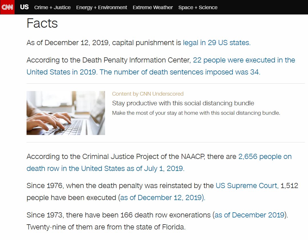 PROBLEM  COURT: SENTENCING The Death Penalty is cruel and unusual, inhumane, prohibitively expensive, disproportionately impacts minorities and does not deter murder. Abolish the Death PenaltySee https://files.deathpenaltyinfo.org/documents/pdf/FactSheet.f1591881221.pdfand see  https://www.amnestyusa.org/10-reasons-to-abolish-the-death-penalty/