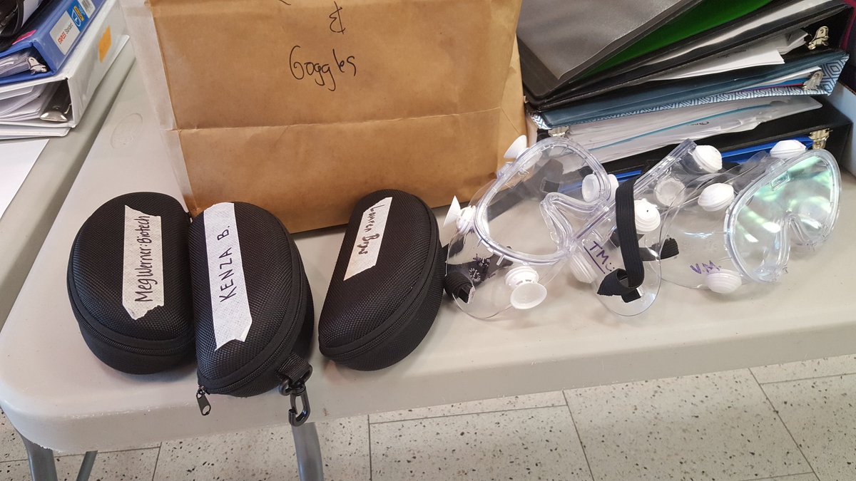 Wierzbowski_Bio's tweet photo. Biotech students: Be sure to stop by the high school and pick up your lab notebooks, journals, and safety glasses. You can find them on a table in the lobby. Safety glasses/goggles are in the paper bag labeled "Biotechnology D326". Check Google Classroom for more details. https://t.co/Y9OMm0XWtq