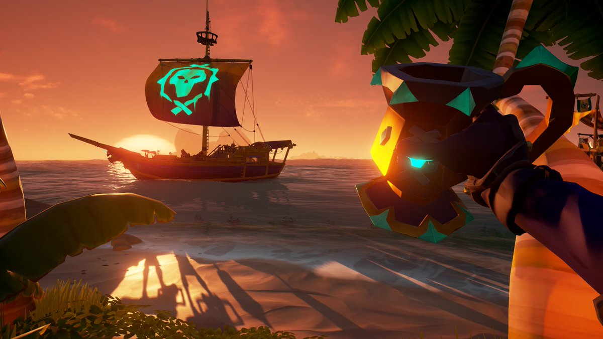 3riksonic's tweet photo. #SoTShot  #SeaOfThieves All Screenshots were taken at 
 the Golden Sands Outpost :D. 

1. Screenshot Title : A glasss of grog always tastes better after hard work!

2. Screenshot Title : Shipwrecked and left behind.

I hope you guys will enjoy them :D https://t.co/dQLX4PbU8V