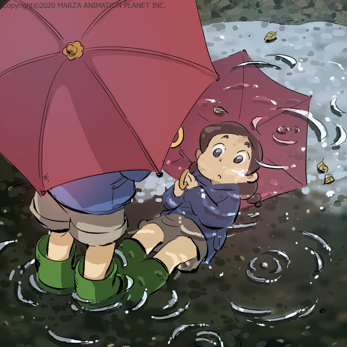 Marza Staff 梅雨の季節 日本 The Rainy Season In Japan サラ イラスト 雨 水たまり 傘 長靴 かわいい Cute Kawaii Boot Umbrella Puddle Rain Sarah T Co Imgpvhzpji