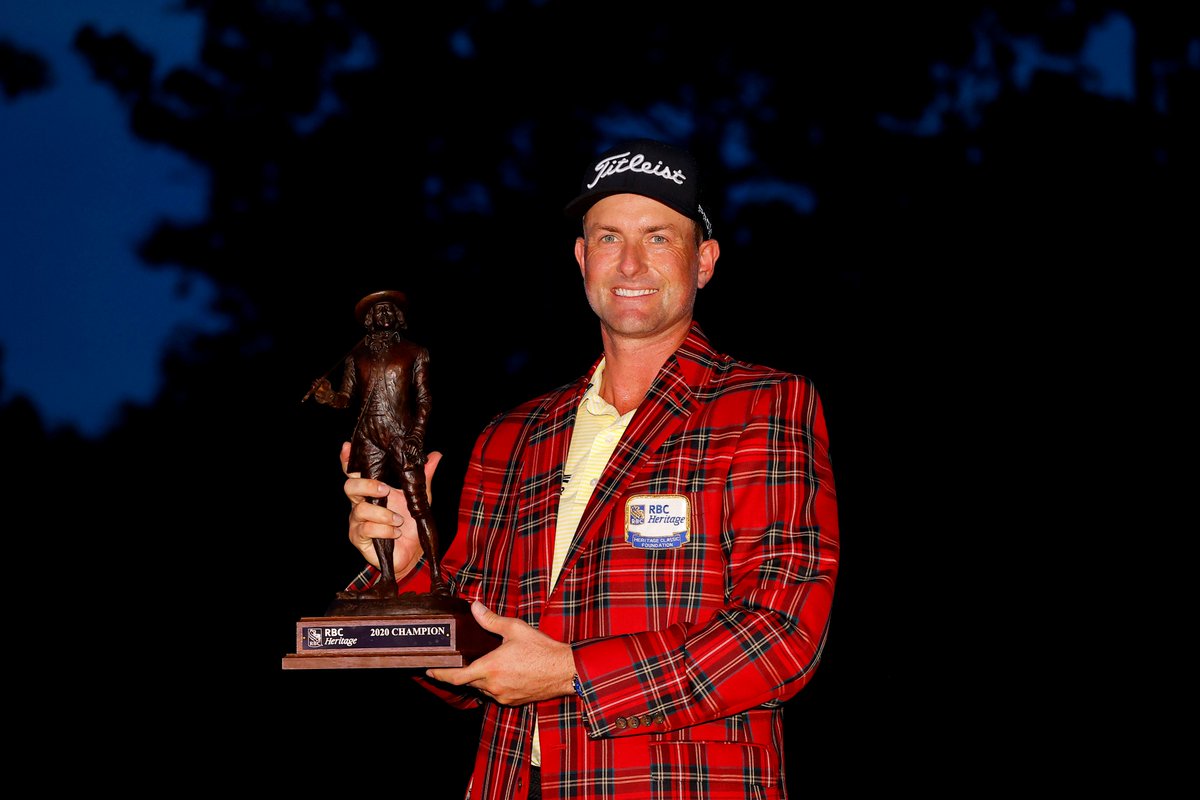 RBC's tweet image. Another win on #FathersDay for #TeamRBC’s Webb Simpson! Congratulations on capturing the 2020 @RBC_Heritage, @webbsimpson1!