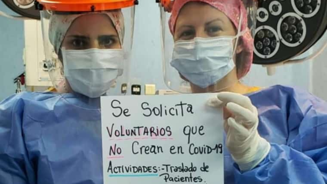 nmasforo's tweet photo. #LoMásVisto Enfermeras buscan ‘voluntarios que no crean en COVID-19’
https://t.co/5SntQpbdrc https://t.co/EvO6nj4rk5